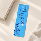 Segnalibro azzurro Annegami tra le pagine con illustrazioni marine