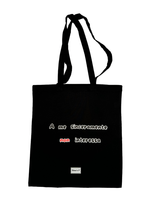 Tote Bag Cotone Nera